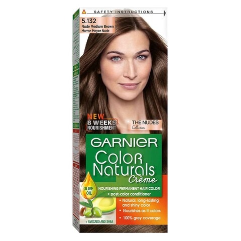 Garnier Colour Naturals Creme Nourishing Permanent Hair Colour 5.132 Nude Medium Brown price in UAE | Carrefour UAE | supermarket
