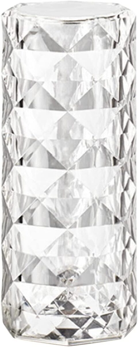 
LIHAN Acrylic Diamond Table Lamp Touching Control 3 Lighting Colors with Brightness Adjustable USB Crystal Bedside Night Light Decorative Bedroom Nightstand Lamp