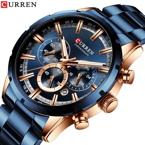 Curren men's quartz clearance watch