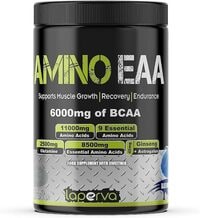 Laperva EAA Supplement, Amino EAA, Essential Amino Acids + Glutamine, Helps For Building Blocks Of Protein, Reduce Muscle Breakdown, Gain Muscle Mass And Recover Faster (Blue Rashberry, 390 Grams)