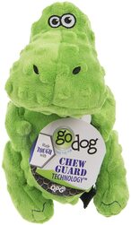 اشتري Godog Dinos  T-Rex With Chew Guard Technology Durable Plush Squeaker Dog Toy, Green, Mini (Just For Me) في الامارات