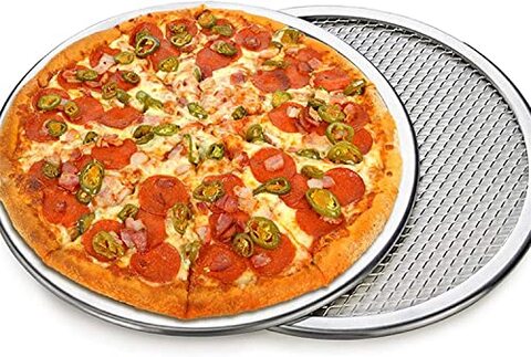 Generic Nonstick 2Pcs Pizza Screen, Commercial Grade 12 Inch Round Seamless Aluminium Mesh Pizza Screen, Pizza Pan Oven Baking Tray, Home Kitchen &amp; Restaurant Supplies