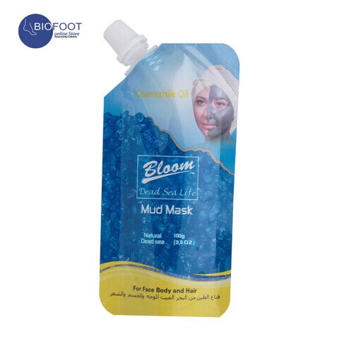Bloom Dead Sea Mud Mask with Chamomile Oil for Face, Body &amp; Hair 100g