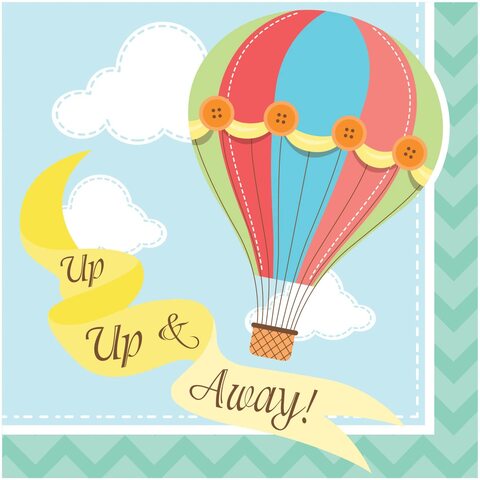 اشتري Creative Converting Up, Up  Away Beverage Napkins 16 Count في الامارات