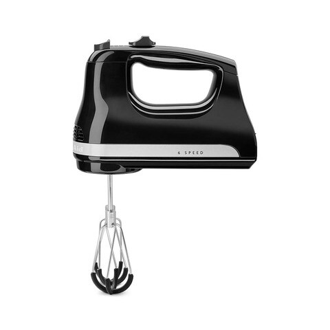 KitchenAid Hand Mixer 6 Speed With Flex Edge Beaters 5KHM6118BOB(Onyx Black)