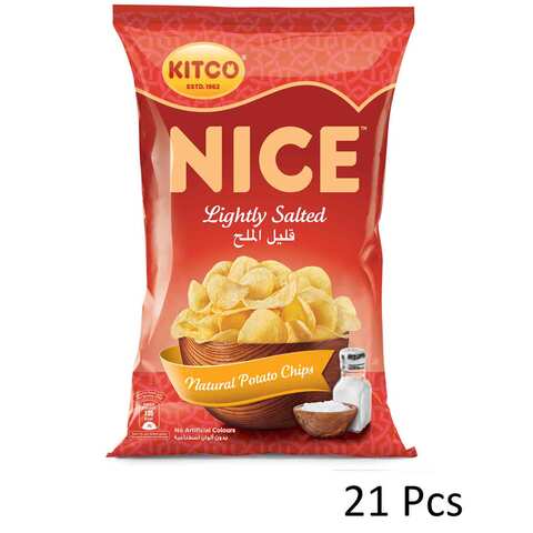 Kitco Nice Potato Chips Lightly Salted 14 Gram 21 Pieces
