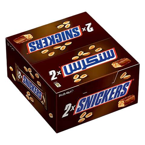 Snickers 2X Duo Chocolate Bar 40g Pack of 24g