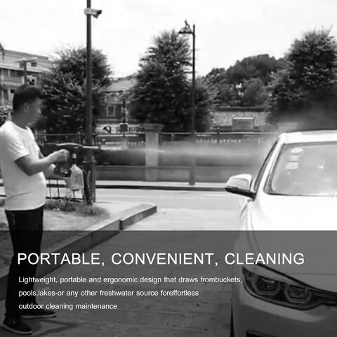 24V Cordless Portable Washer Electric High Pressure Cleaner Machine 200W 30Bar Lithium Handheld Car Cleaning Device With Foam Generator Nozzle Water Pump althiqahkey