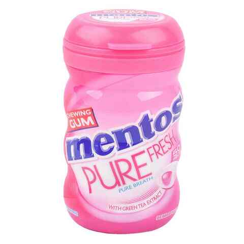 Mentos Gum Pure Fresh Spearmint Bottle, 87.5g (Imported)