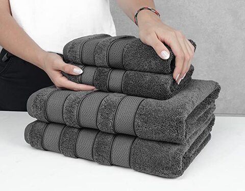 Gray bathroom best sale towel set