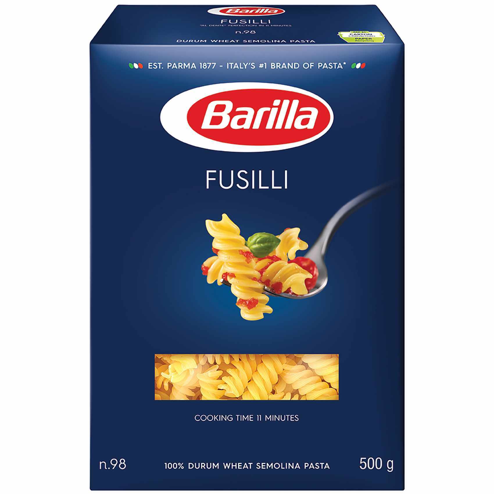 Buy Barilla Fusilli N.98 Pasta 500g Online Shop Food Cupboard on