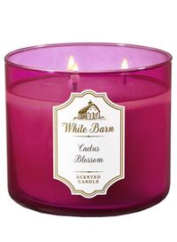 Bath &amp; Body Works - White Barn Cactus Blossom Scented Candle White and Red 411g