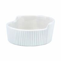 Shallow Porcelain Serving Bowl White 8.5x3.5cm