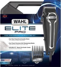 Wahl Clipper Elite Pro High Performance Haircut Kit For Men With Hair Clippers, Secure Fit Guide Combs With Stainless Steel Clips