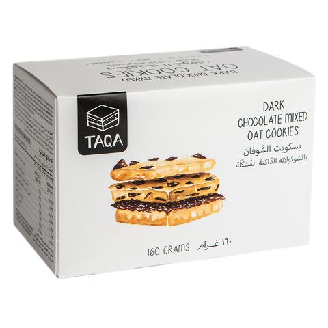 Buy Taqa Dark Chocolate Mixed Oats Cookies 40g x Pack of 4 Online - Shop  Bio & Organic Food on Carrefour Lebanon
