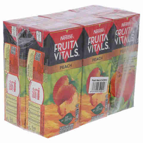 Nestle Fruitavitals Peach Nectar 200 ml (Pack of 6)