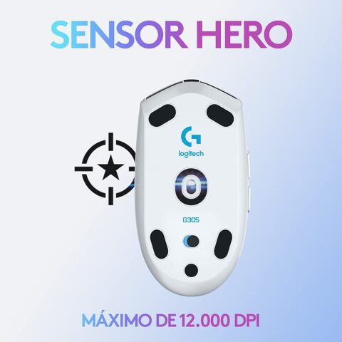 Mouse Gamer Logitech G305 Inalámbrico Sensor Hero Bater 250h - Logitech