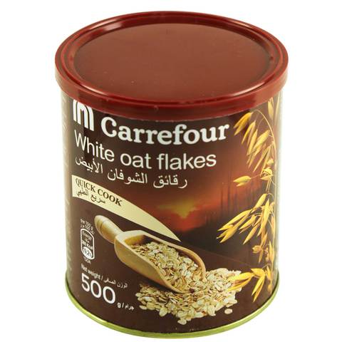 Carrefour White Oat Flakes Tin 500g