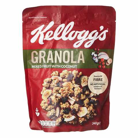 Kellogg&#39;s Mixed Fruit With Coconut Granola 340g