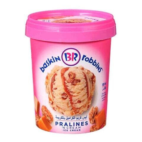 Buy Baskin Robbins Praline And Cream Ice Cream 500ml Online Shop Frozen Food On Carrefour Uae