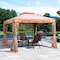 Yulan Outdoor Gazebo I Metal Frame I Polyester Roof I Weather Resistant Garden Patio Canopy with Mosquito Net I Garden Party Tent I Modern Design Outdoor Furniture 3x3x2.7m 262