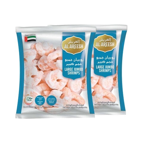 Al Areesh Large Jumbo Shrimps 800g Pack of 2