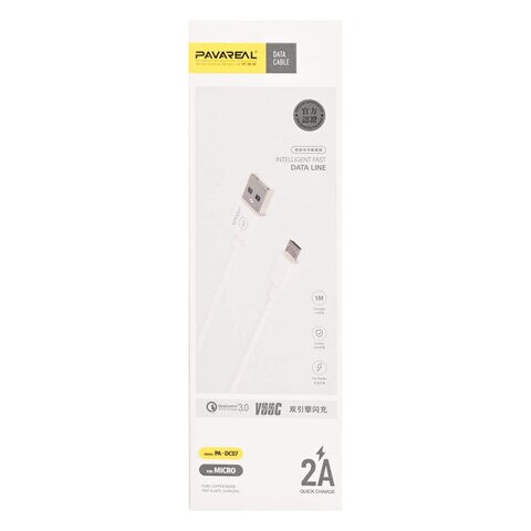 Pavareal PA-DC07 Data Sync And Charging Micro Cable White