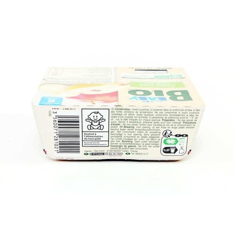 Carrefour Organic Baby Desserts With Apple And Pear 6 Months, 400g