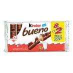 Buy Kinder Bueno Milk Chocolate Bar in Wafer with Hazelnut Cream Multi Pack 8+2 Free 20 Individually Wrapped Bars 430g in UAE