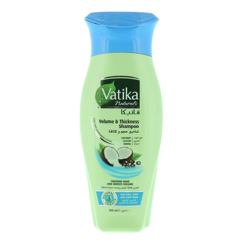 Vatika Naturals Volume and Thickness Shampoo Enriched with Coconut and Castor For Thin Hair 400ml