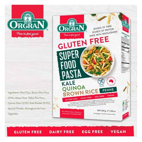 Orgran Gluten Free Quinoa Brown Rice Pasta 250g