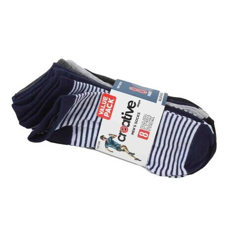 Creative Men&#39;s Socks Low Ankle 8 Pairs Set Mixed Colors X8 HM-CMV-100