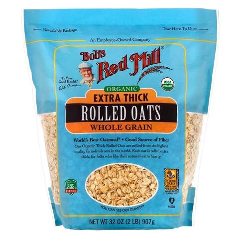 Bob&#39;s Red Mill Organic Oats Extra Thick Rolled 907 Gram