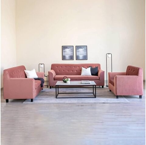 Pink 3 deals seater sofa