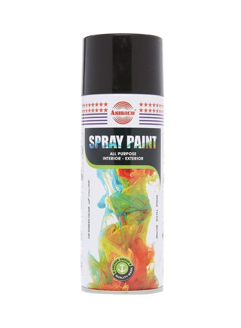 Buy Asmaco High Gloss Spray Paint Black 400ml Online Shop Home Garden On Carrefour Uae