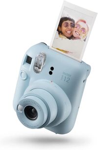 Fujifilm Instax Mini 12 Instant Film Camera, Auto Exposure With Built-In Selfie Lens, Pastel Blue