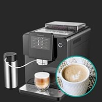 Hisense espresso coffee machine fully automatic 1 year warranty UAE version HAUCMBK1S5, Standbay power 2w, Bean Container capacity 250g, Black