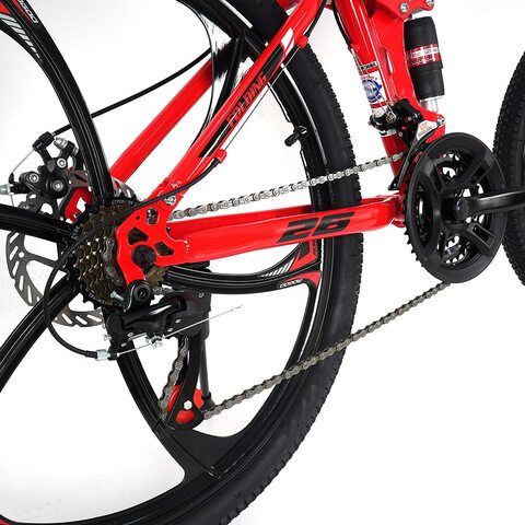 ITG Mogoo Runner 26 Inch Folding Bike (Red) 100% Assembled