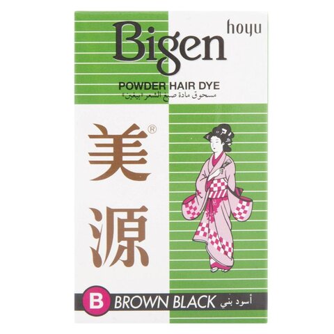 Buy BIGEN HOYU POWDER HAIR DYE BROWN BLACK 6G in Kuwait