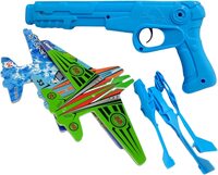 Party Time Airplane Launcher Gun Toy for Kids Outdoor Sports Flying Toys and Outdoor Shooting Toys Gifts for Boys Girls