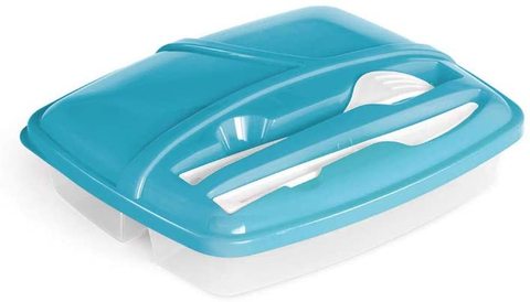 Hidea Airtight Pp Box With 3 Compartments, Bento Lunch Box