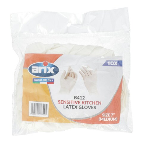 Arix B412 Sensitive Kitchen Latex Gloves 7 Medium