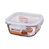 Lock &amp; Lock Euro Glass Square Food Storage Container Clear 750ml