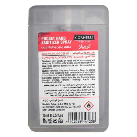 Cornells Pocket Hand Sanitizer Spray 15ml