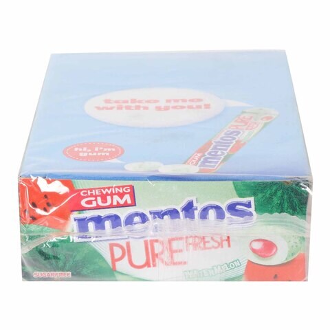 Mentos Pure Fresh Watermelon Chewing Gum 15.7g Pack of 16