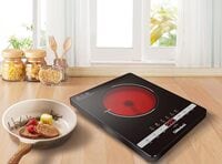 Nobel Infrared Cooker Black Single 2000W Multi Function Touch Control, LED Digital Red Display Multi-function: Stir-fry, Hot Pot, Warm, BBQ, Heating, Steam NIC10 Black