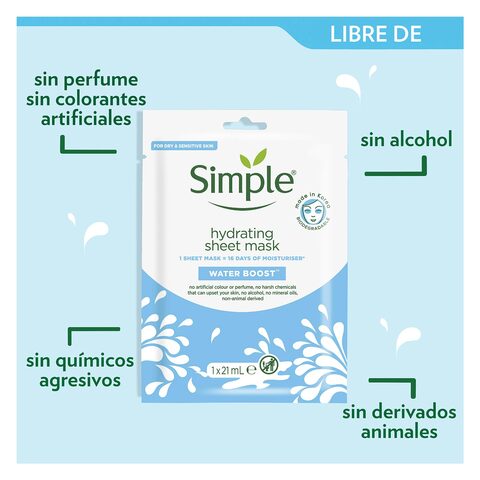Simple Hydrating Water Boost Face Mask 21ml