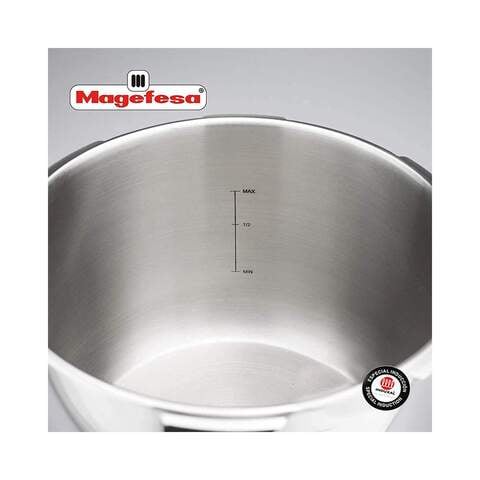 Magefessa Pressure Cooker - 12 Liters - Silver