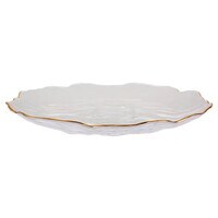 10-inch Ice Point Special Shaped Plate Glass Phnom Penh Wave Plate-White