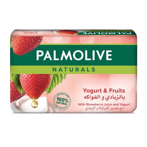 Buy Palmolive Naturals Bar Soap with Strawberry and Yoghurt 120g in Saudi Arabia